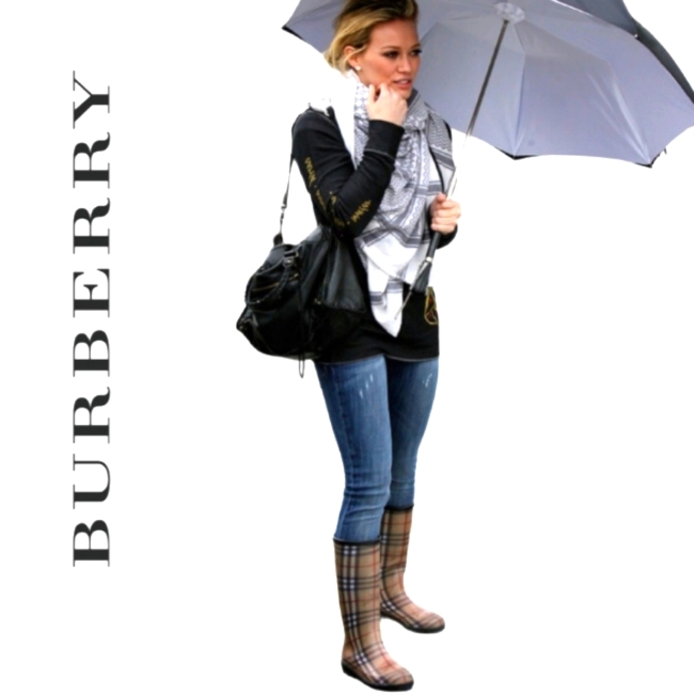 Burberry women's rain boots.